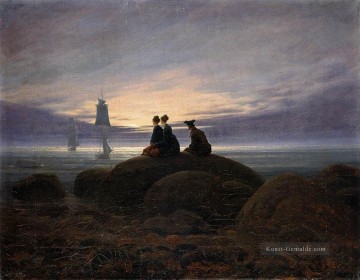  friedrich - Moonrise By The Sea 1822 romantischen Caspar David Friedrich